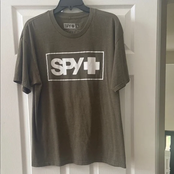 SPY Olive Green Men's T-Shirt - Picture 1 of 3